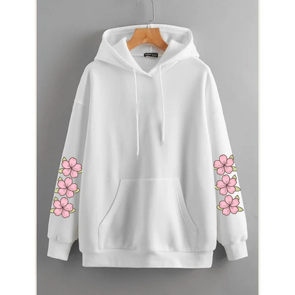 Flower sleeves hoodie