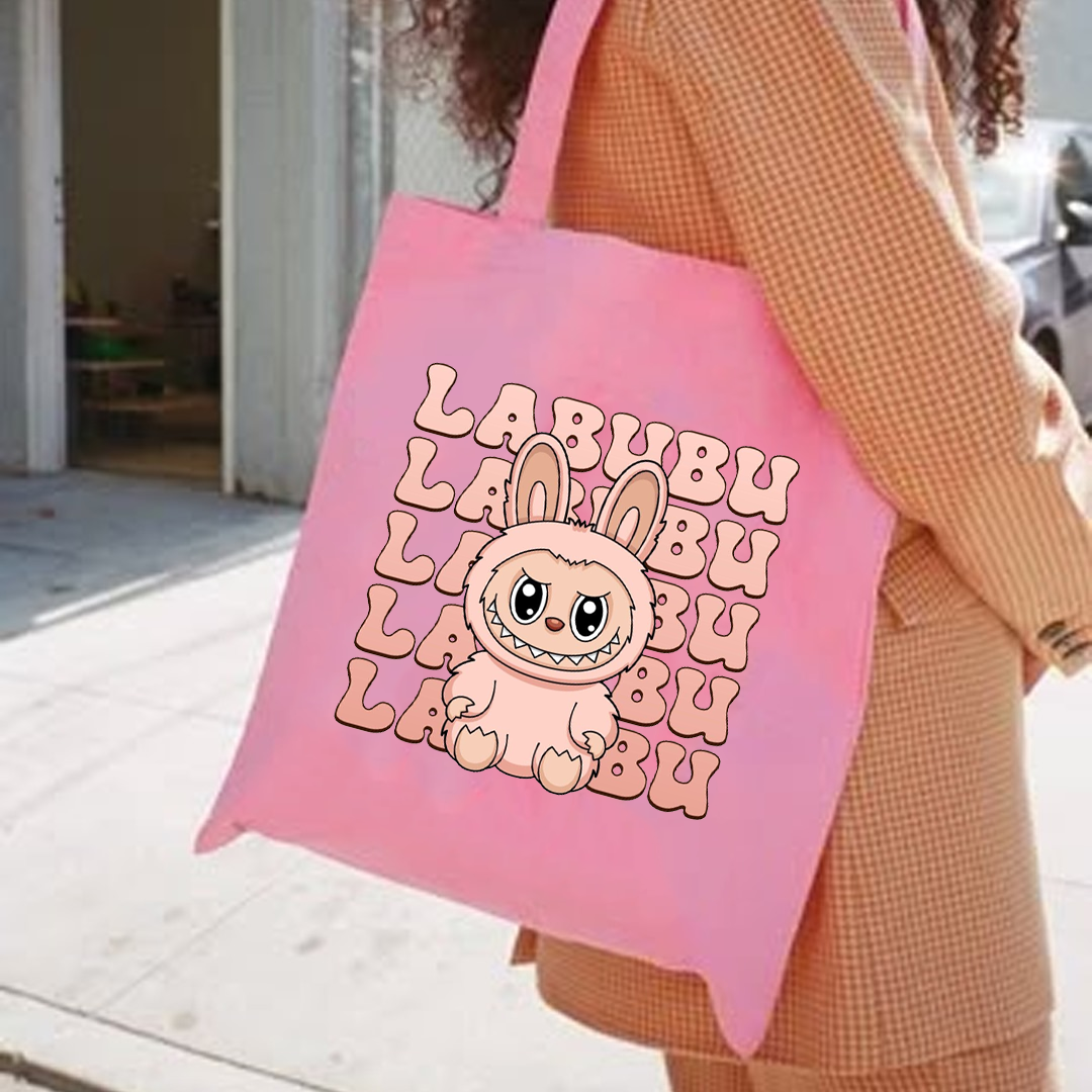 Labubu typo tote bag