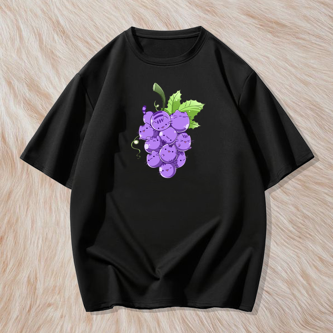 Cat grapes t shirt