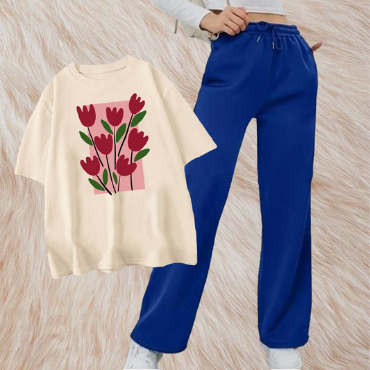 Tulip with blue flapper combo