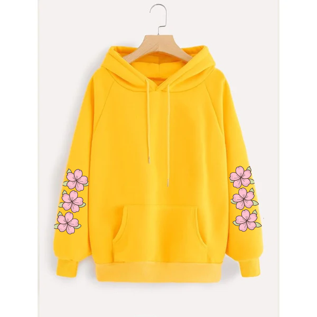 Flower sleeves hoodie