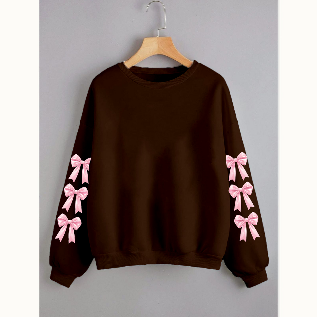 Bow sleeves sweatshirt