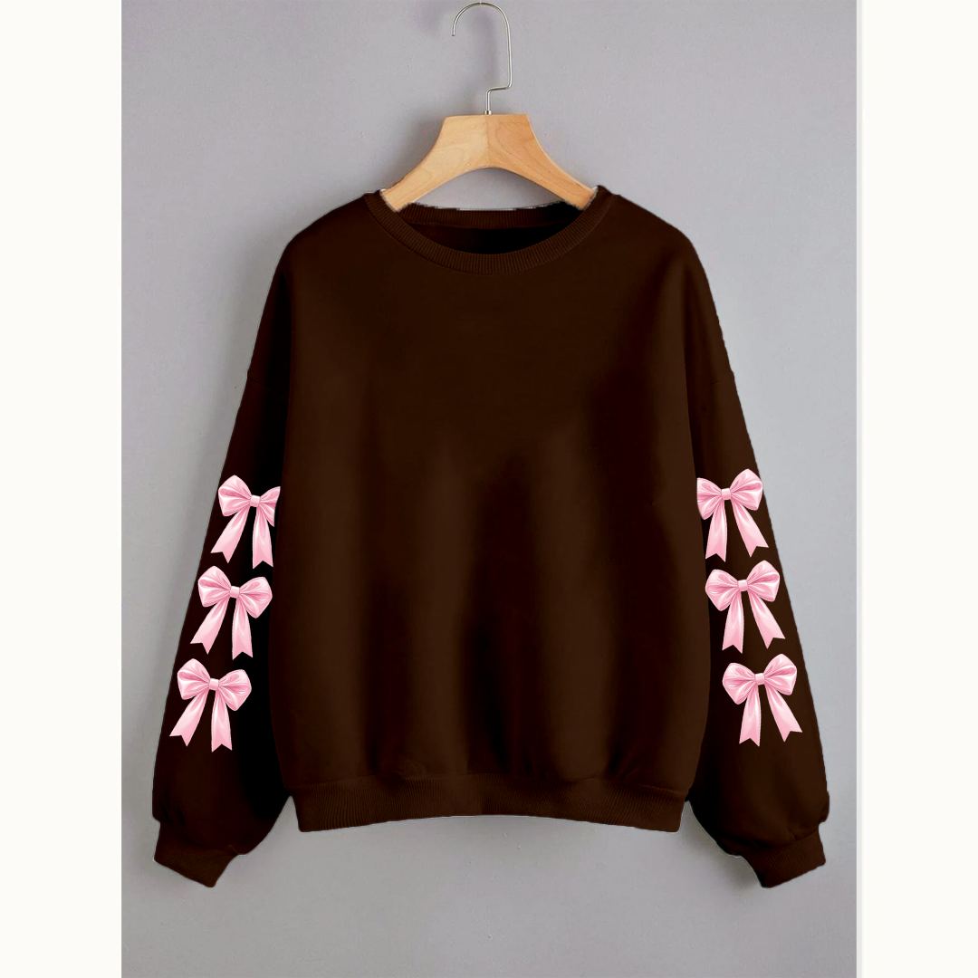 Bow sleeves sweatshirt
