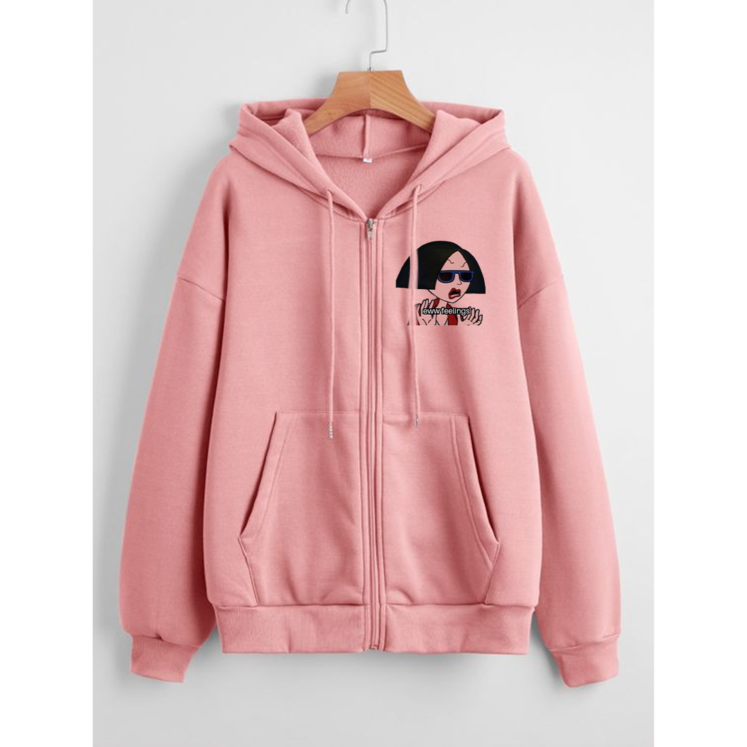 Eww feelings zipper with hood