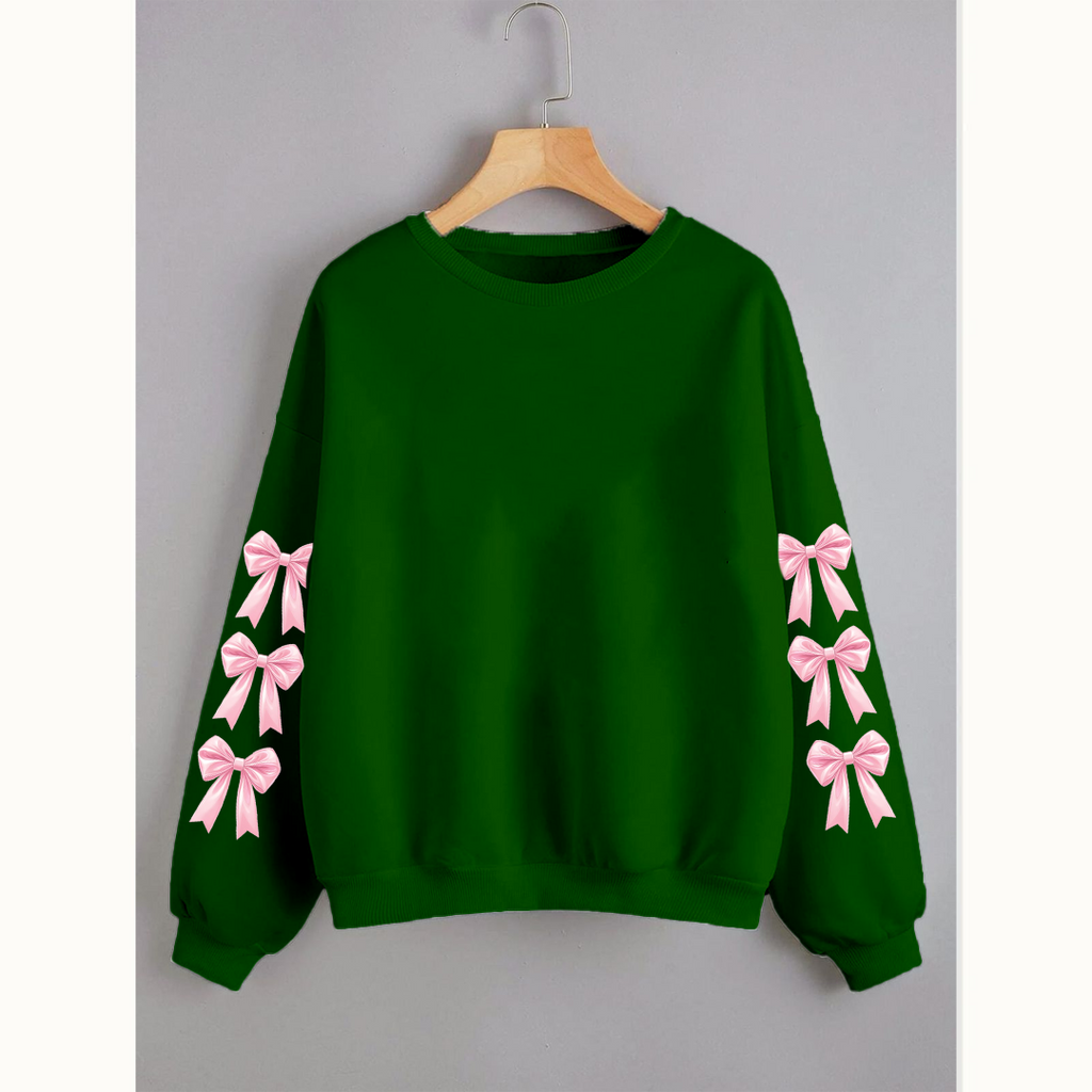 Bow sleeves sweatshirt