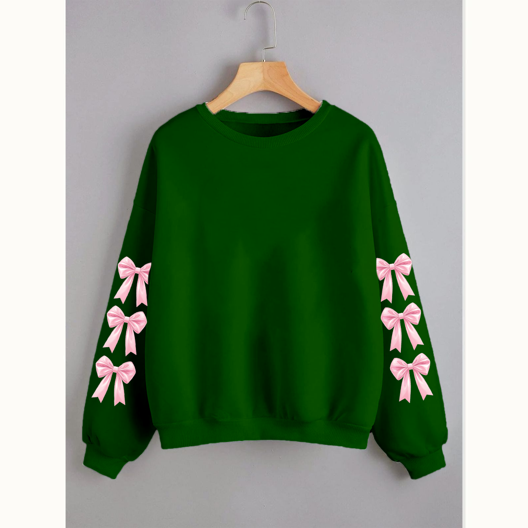 Bow sleeves sweatshirt