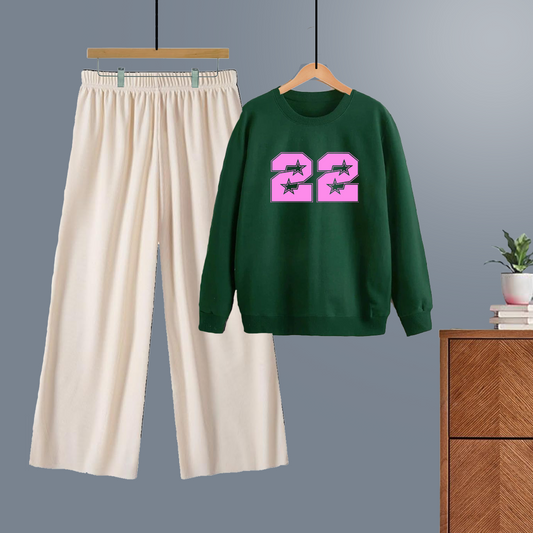 Winter tracksuit 22 sweatshirt with free size flapper