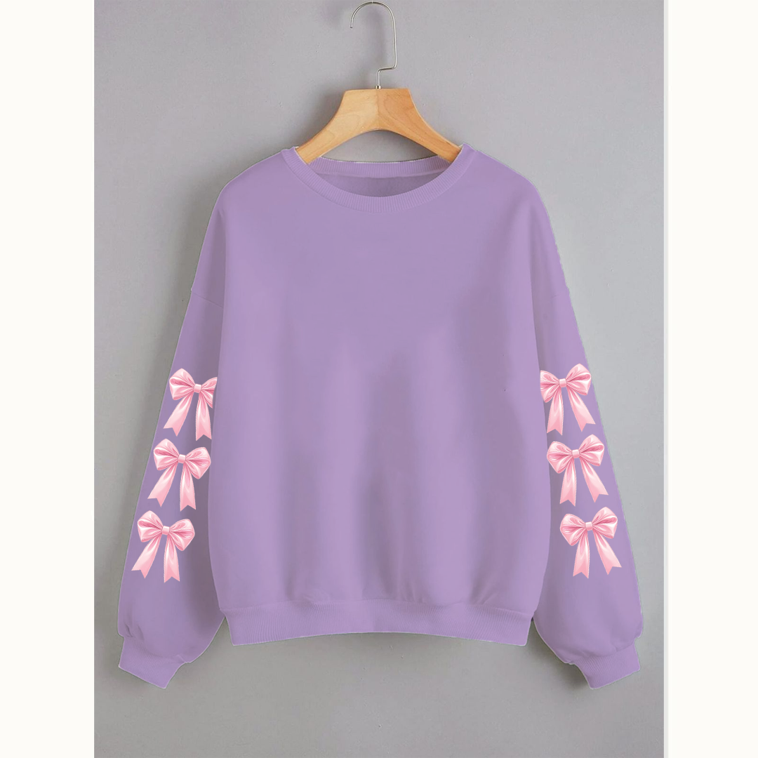 Bow sleeves sweatshirt