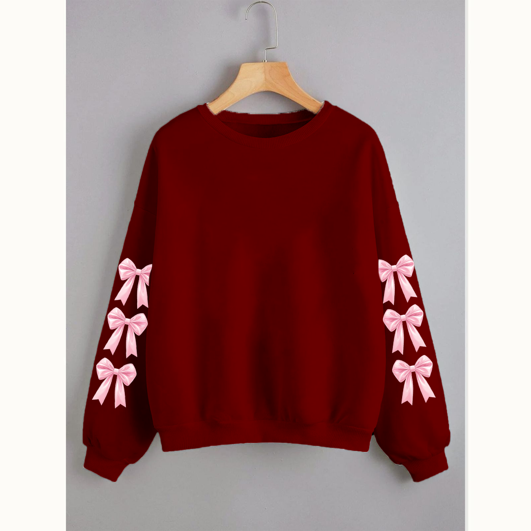 Bow sleeves sweatshirt