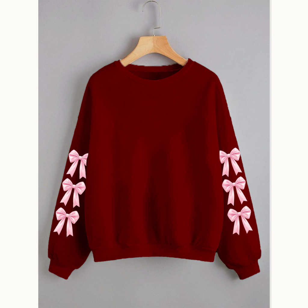 Bow sleeves sweatshirt