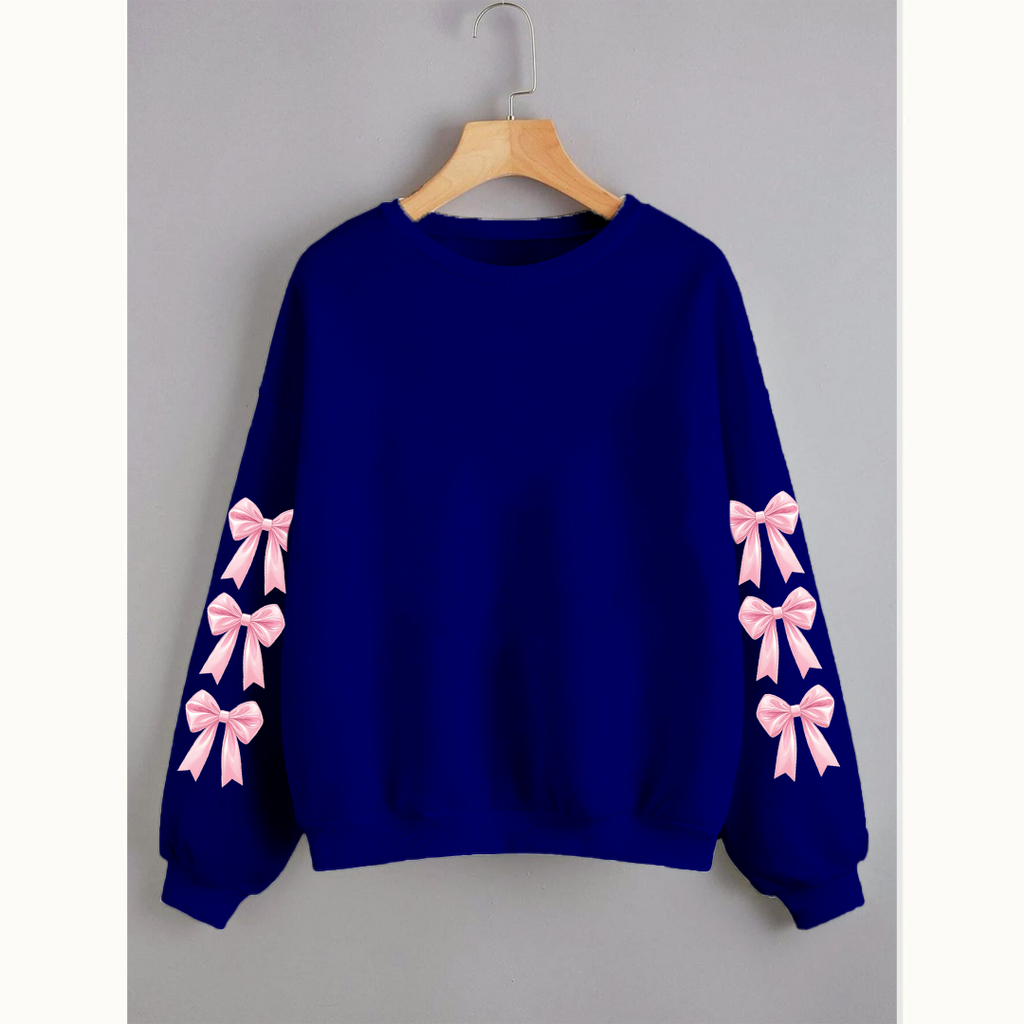 Bow sleeves sweatshirt