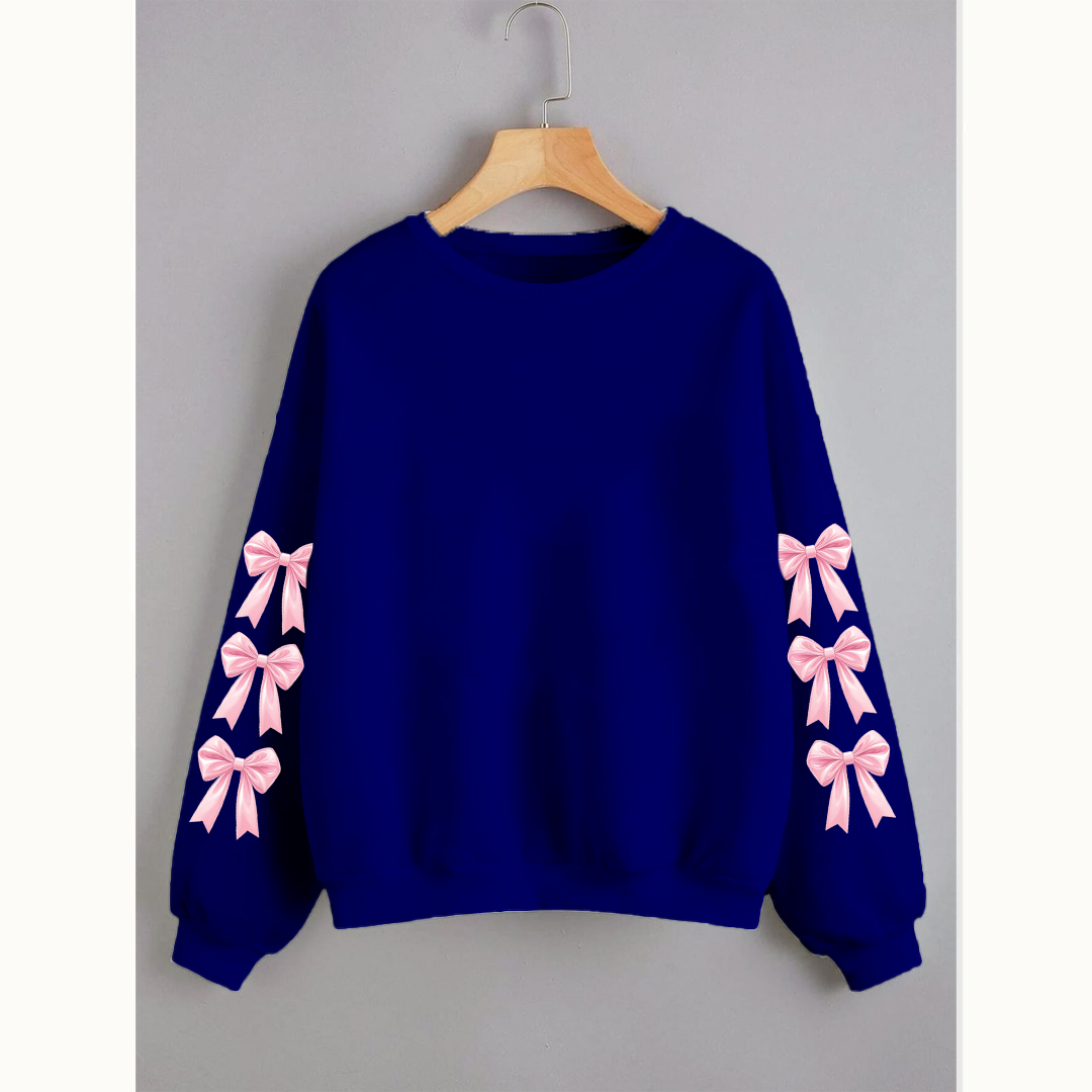 Bow sleeves sweatshirt