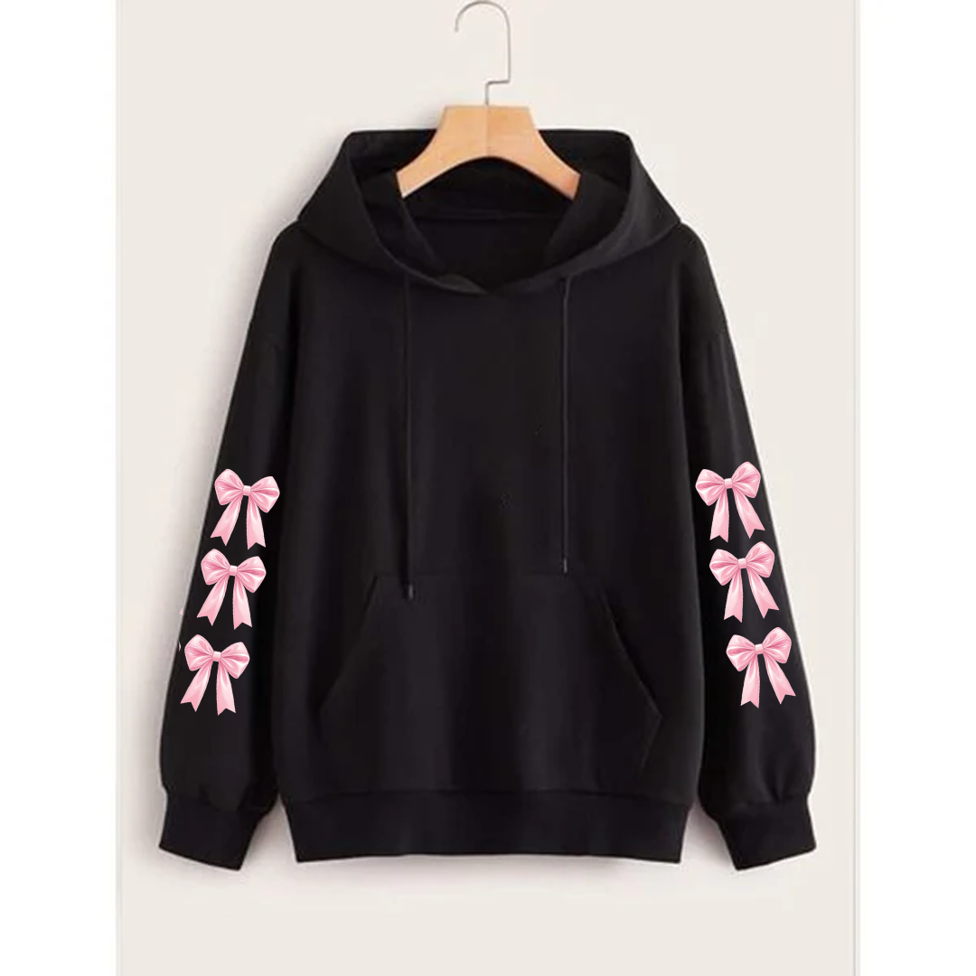 Bow sleeves hoodie