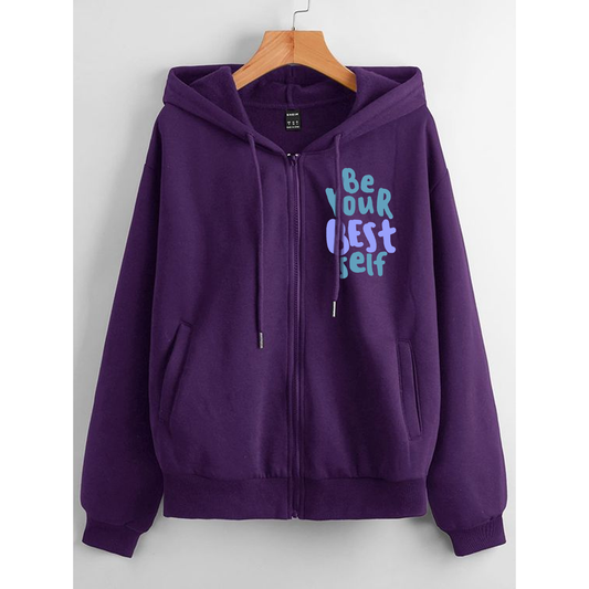 Be your best self zipper with hood