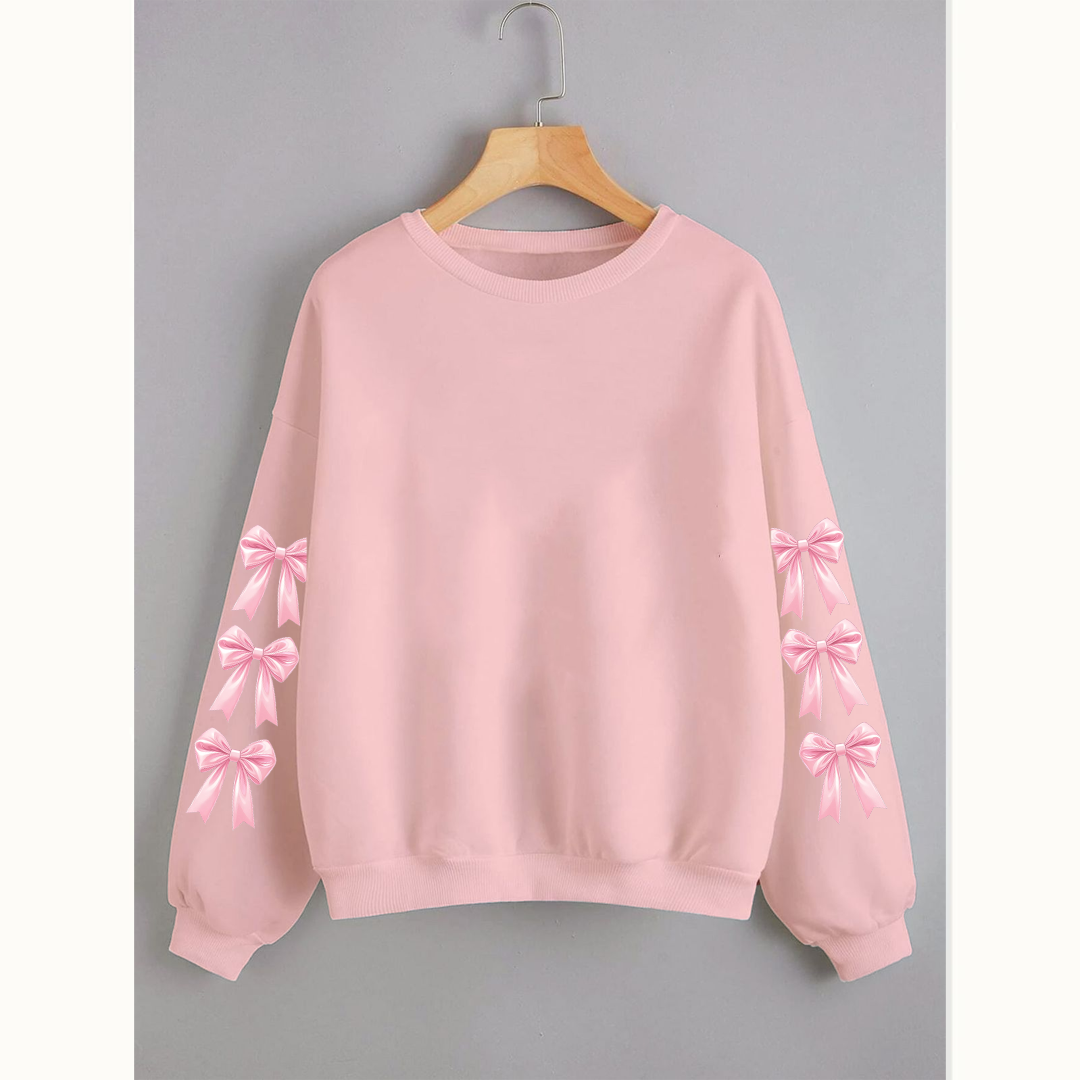 Bow sleeves sweatshirt