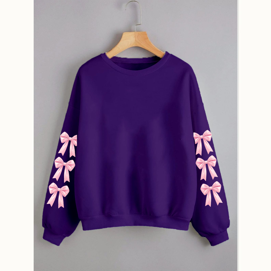 Bow sleeves sweatshirt