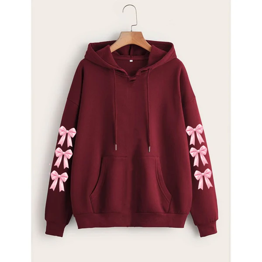 Bow sleeves hoodie