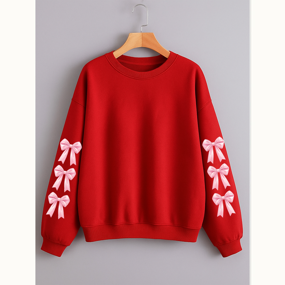 Bow sleeves sweatshirt
