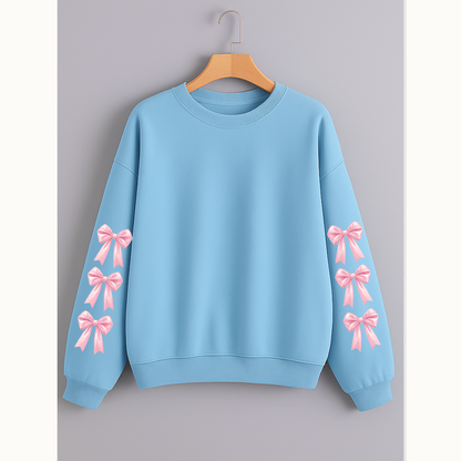 Bow sleeves sweatshirt