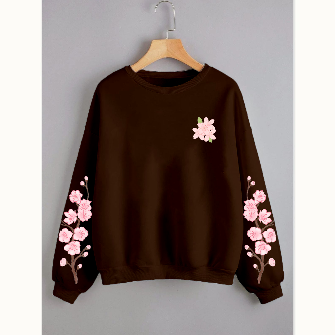 Blossom branch sleeves sweatshirt