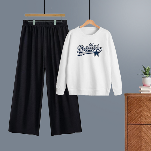 Winter tracksuit dallas sweatshirt with free size flapper