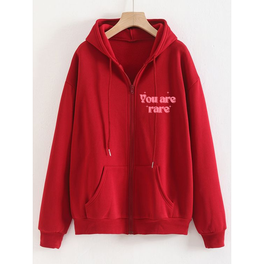 You are rare zipper with hood