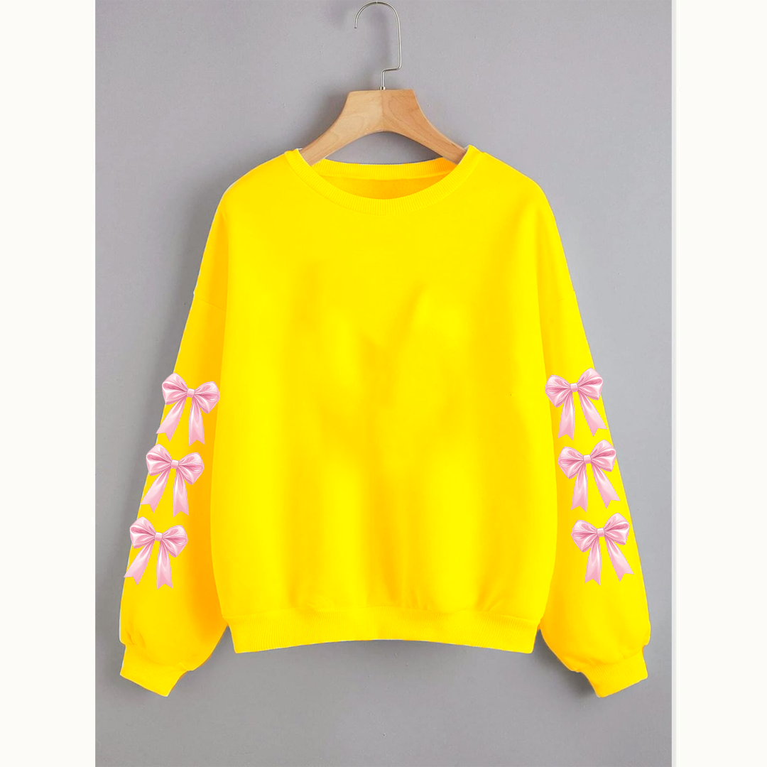 Bow sleeves sweatshirt