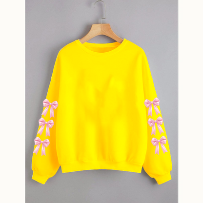Bow sleeves sweatshirt