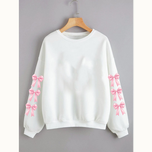 Bow sleeves sweatshirt