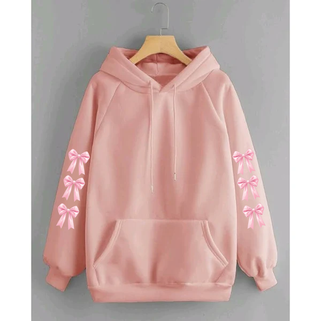 Bow sleeves hoodie