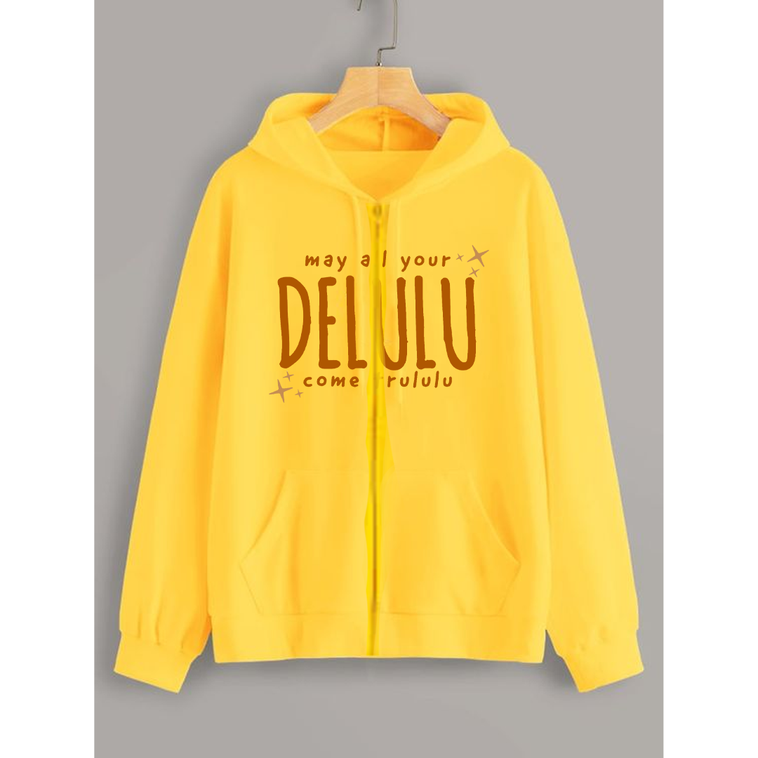 Delulu zipper with hood