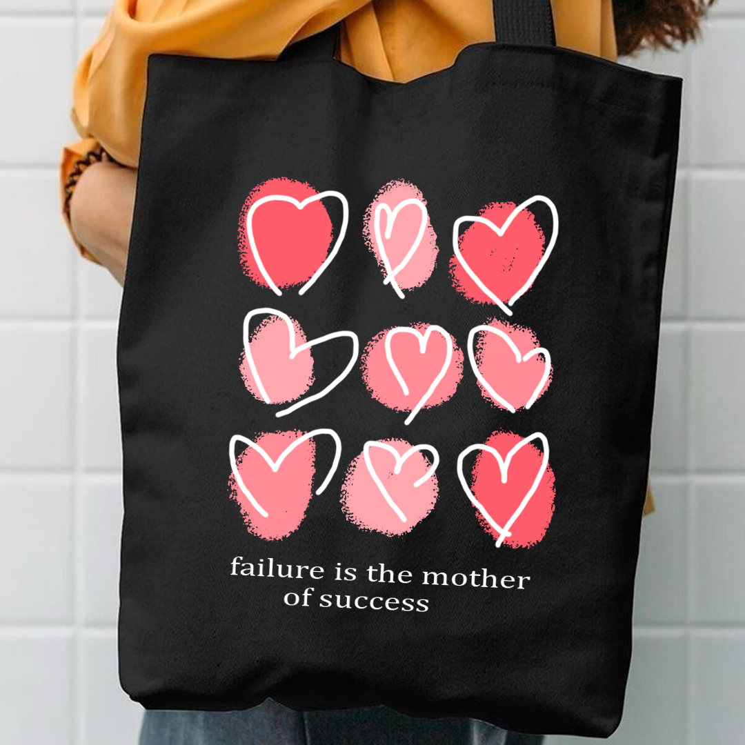 Failure is the mother of success canvas tote bag
