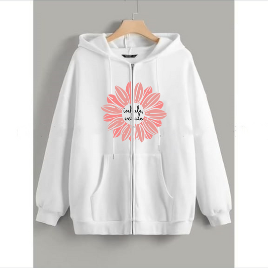 Inhale exhale zipper with hood