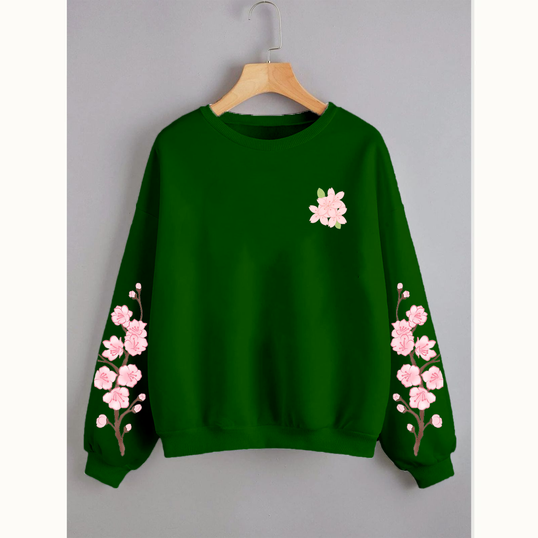 Blossom branch sleeves sweatshirt