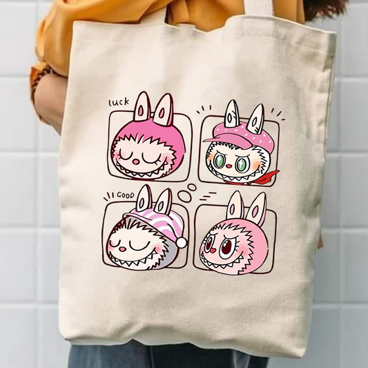 Labubu college tote bag