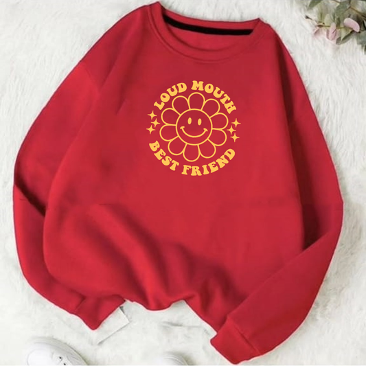 Loud mouth best friend Fleece Sweat Shirt