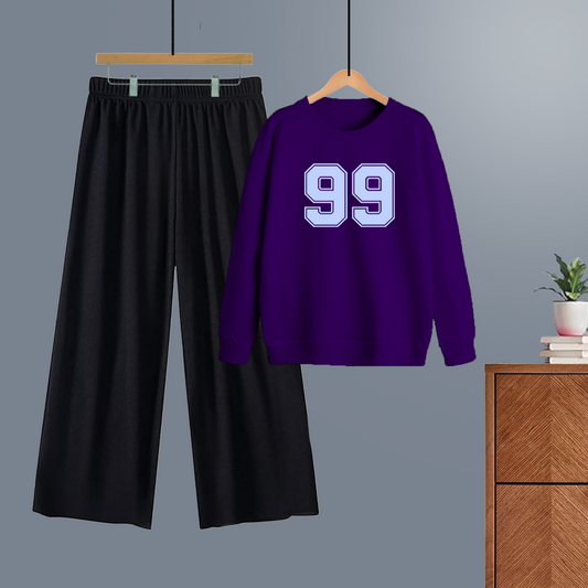 Winter tracksuit 99 sweatshirt with free size flapper