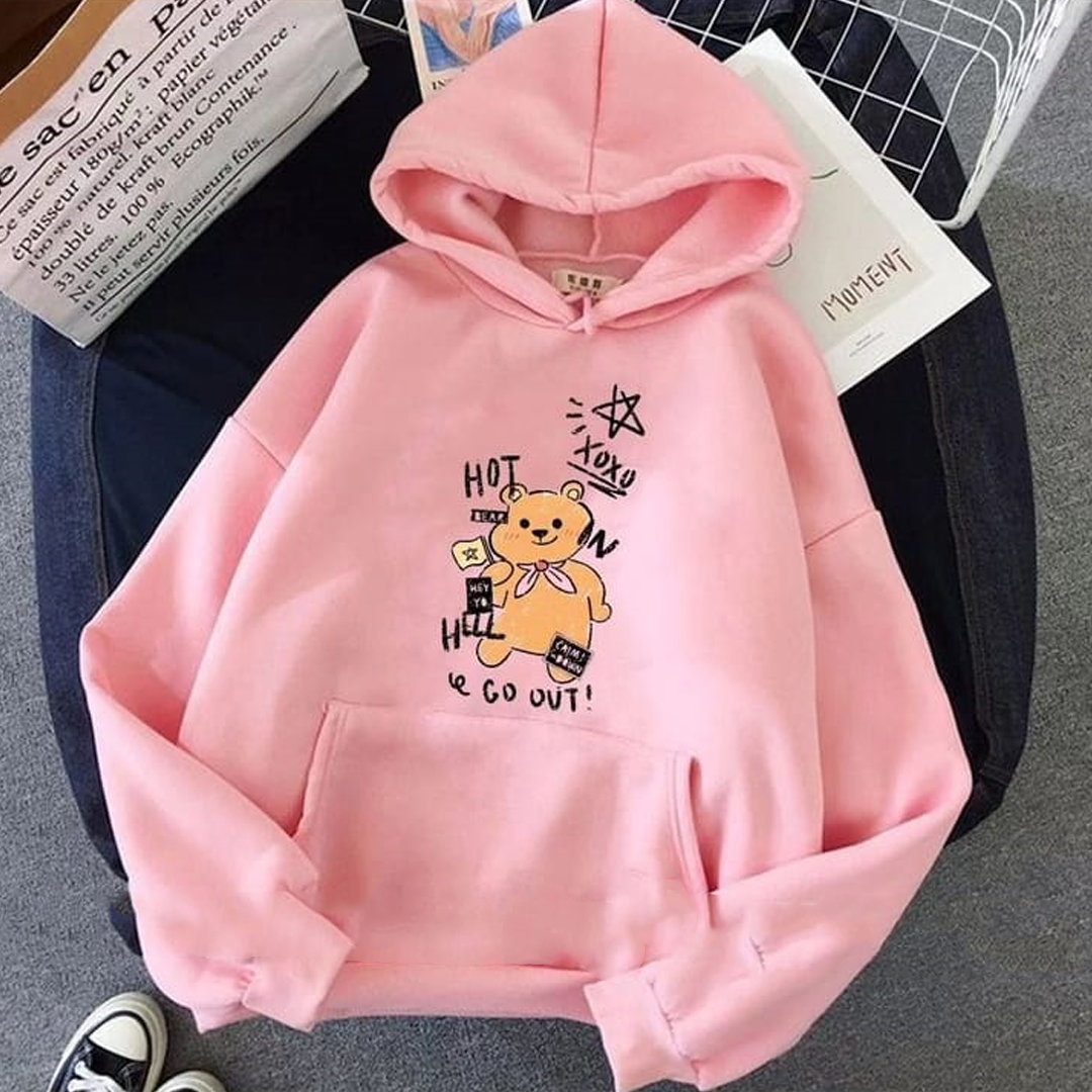 Go out bear Fleece hoodie