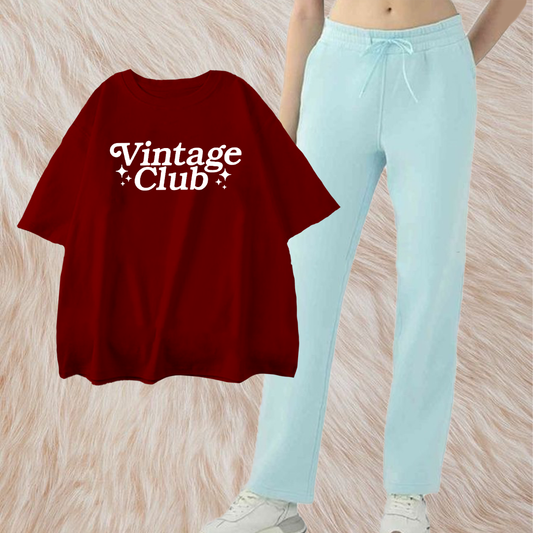 Vintage club with ice blue flapper combo