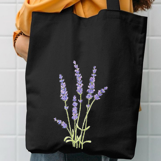 Levender canvas tote bag