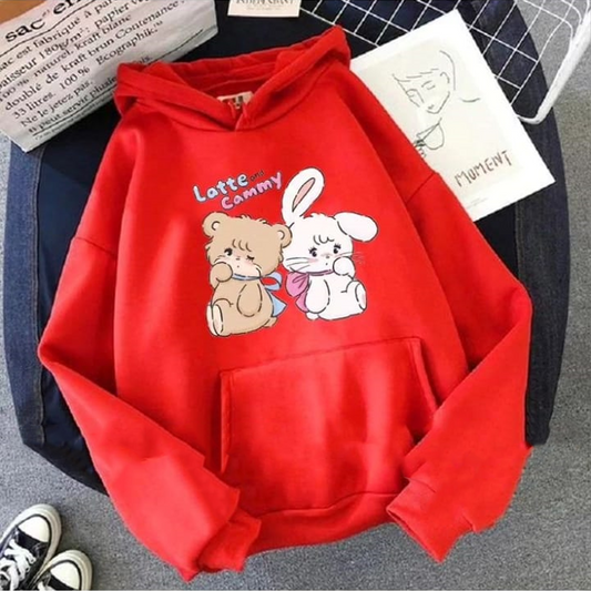 Latte and cammy Fleece hoodie