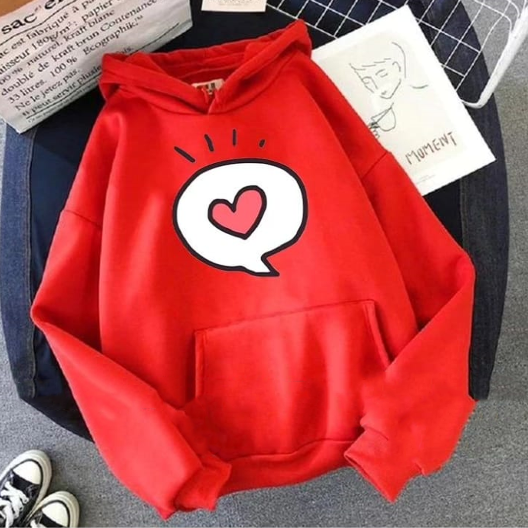 Heart message Fleece hoodie