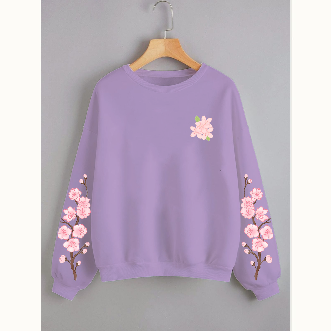 Blossom branch sleeves sweatshirt