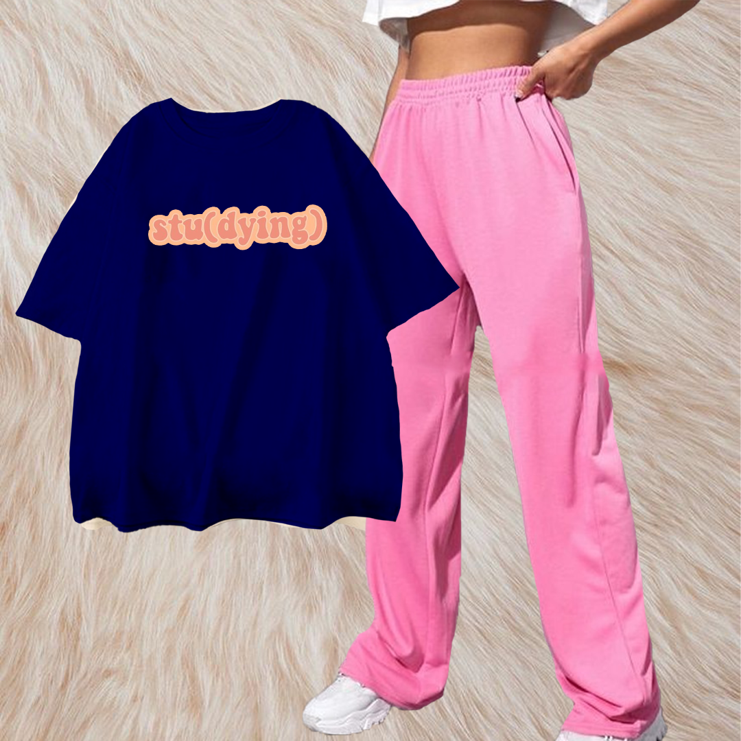 Studying With pink flapper combo