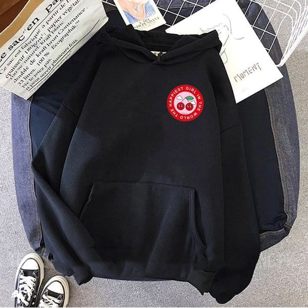 Cherry logo Fleece hoodie