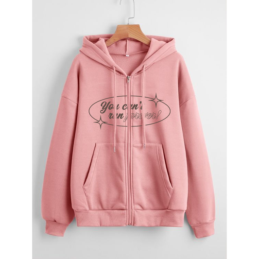 You cant run forever zipper with hood