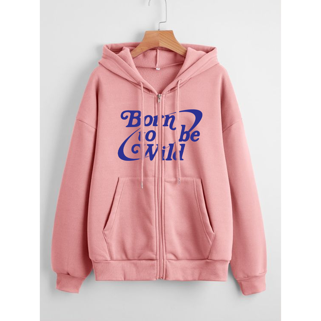 Born to be wild zipper with hood