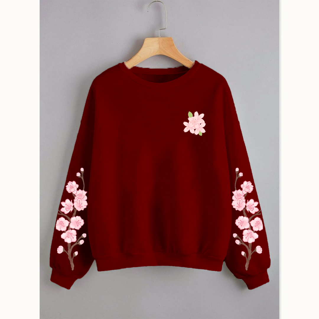 Blossom branch sleeves sweatshirt