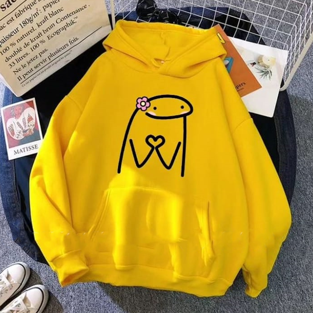 Line cartoon Fleece hoodie