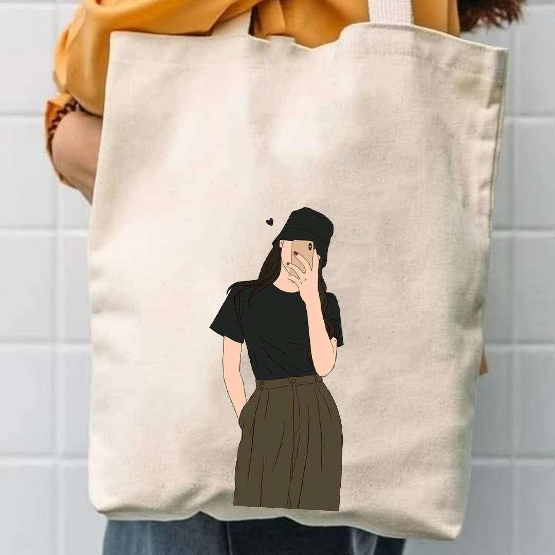 Girl canvas tote bag